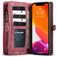 Caseme 008 Housse iPhone 12 Etui avec Coque Détachable Porte-Monnaie - Rouge