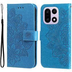 Mobigear Flowers Housse OnePlus 15 Etui Porte-Monnaie - Bleu