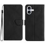Mobigear Stitch Housse iPhone 17 Etui Porte-Monnaie - Noir
