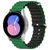 Mobigear Ocean Bracelet Silicone Smartwatch Fermeture boucle ardillon - Connexion universelle de 20 mm - Noir / Vert
