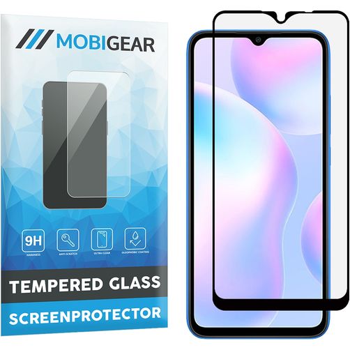 Mobigear Premium Xiaomi Redmi 9A Verre trempé Protection d'écran - Compatible coque - Noir