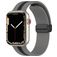 Mobigear Stripe Mag Bracelet Silicone Apple Watch Fermeture magnétique - 42/41/40/38 mm - Noir / Gris
