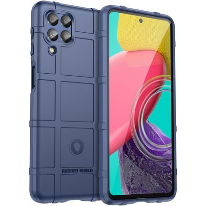Mobigear Rugged Shield Coque Samsung Galaxy M53 Coque arrière en TPU Souple Anti-Chocs - Bleu