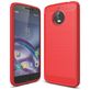 Mobigear Brushed Slim Coque Motorola Moto E4 Plus Coque arrière en TPU Souple - Rouge