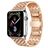 Mobigear Dragon Bracelet Acier Apple Watch Fermeture boucle déployante - 49/46/45/44 mm - Rose doré