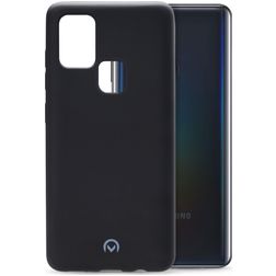 Mobilize Rubber Gelly Coque Samsung Galaxy A21s Coque arrière en TPU Souple - Matt Black