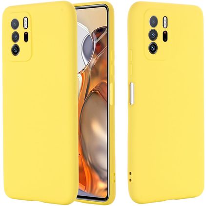 Mobigear Rubber Touch Coque POCO X3 GT Coque arrière en Silicone - Jaune