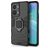 Mobigear Armor Ring OnePlus Nord 2T 5G Plastique rigide Coque arrière Antichoc avec bague de maintien - Noir