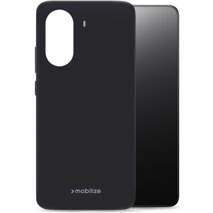 Mobilize Rubber Gelly Coque POCO X7 Pro Coque arrière en TPU Souple - Noir