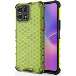 Mobigear Honeycomb HONOR X8 Plastique rigide Coque arrière Antichoc - Vert