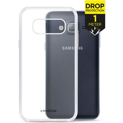 Mobilize Naked Protection Coque Transparente Samsung Galaxy J3 (2016) Coque arrière Rigide Anti-Chocs - Transparent