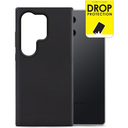My Style Tough Coque Samsung Galaxy S25 Ultra Coque arrière Rigide Anti-Chocs - Transparent / Noir