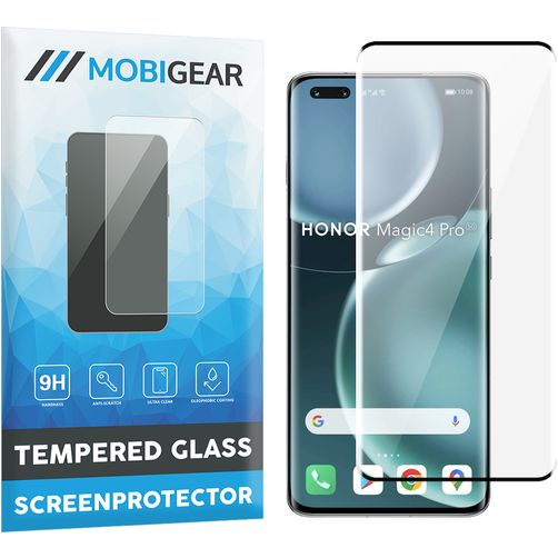 Mobigear Premium HONOR Magic 4 Pro Verre trempé Protection d'écran - Compatible Coque - Noir