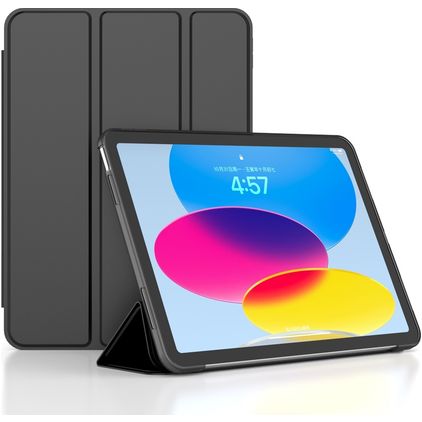 Mobigear Tri-Fold Gel Coque iPad 11 (2025) Etui en TPU,Similicuir - Noir