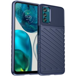 Mobigear Groove Coque Motorola Moto G42 Coque arrière en TPU Souple - Bleu