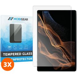Mobigear Samsung Galaxy Tab S9 Ultra Verre trempé Protection d'écran - Compatible Coque - Noir (Lot de 3)