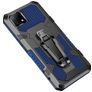 Mobigear Armor Stand Coque Realme C21 Coque arrière Rigide Anti-Chocs avec Support Amovible - Bleu