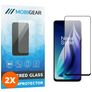 Mobigear Premium OPPO A79 Verre trempé Protection d'écran - Compatible Coque - Noir (Lot de 2)