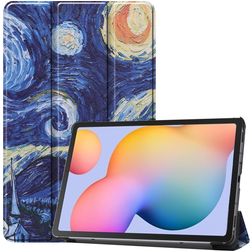 Mobigear Tri-Fold Coque Samsung Galaxy Tab S6 Lite Etui - The Starry Night