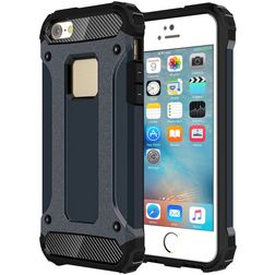 Mobigear Outdoor iPhone SE (2016) Plastique rigide Coque arrière Antichoc - Bleu foncé