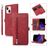 Mobigear Zipper Housse iPhone 14 Etui Porte-Monnaie - Rouge