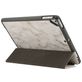 Mobigear Tri-Fold Marble Coque iPad 6 (2018) Etui + Porte-crayon - Blanc