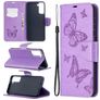 Mobigear Butterfly Housse Samsung Galaxy S21 Plus Etui Porte-Monnaie - Violet