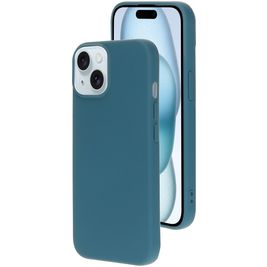 Mobiparts Coque iPhone 15 Coque arrière en Silicone - Blueberry Blue