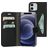 Mobiparts Classic Wallet Housse iPhone 12 Etui Porte-Monnaie - Noir