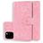 Mobigear Mandala iPhone 11 Étui Portefeuille - Rose