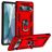 Mobigear Armor Ring Coque Google Pixel 7 Pro Coque arrière Rigide Anti-Chocs avec Anneau-Support - Rouge