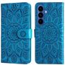 Mobigear Sunflower Housse Samsung Galaxy S26 Plus Etui Porte-Monnaie - Bleu