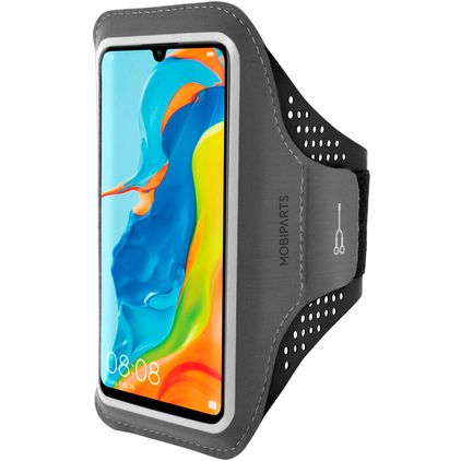 Mobiparts Comfort Fit Brassard Téléphone Huawei P30 Lite Brassard Coque de Sport en Neoprène - Noir