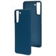 Mobiparts Coque Samsung Galaxy S21 Plus Coque arrière en Silicone - Blueberry Blue