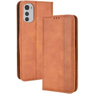 Mobigear Sensation Housse Motorola Moto E32 Etui Porte-Monnaie - Marron