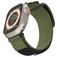 Mobigear Outdoor Bracelet Nylon pour Apple Watch Fermeture velcro - 42/41/40/38 mm - Vert armée
