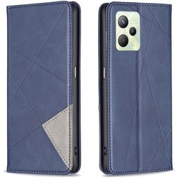 Mobigear Rhombus Slim Realme C35 Étui - Bleu