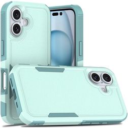 Mobigear Heavy Armor Coque iPhone 16 Coque arrière Rigide Anti-Chocs - Vert
