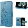 Mobigear Butterfly Housse OnePlus 10T Etui Porte-Monnaie - Bleu
