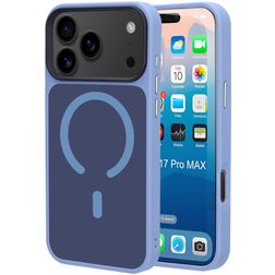 Mobiparts Hardcover iPhone 17 Pro Max MagSafe Plastique rigide Coque arrière - Satin Light Blue