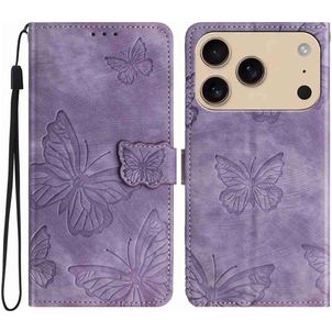 Mobigear Butterfly Housse iPhone 17 Pro Etui Porte-Monnaie - Violet