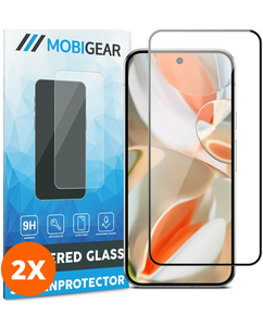 Mobigear Premium Google Pixel 10 Pro Verre trempé Protection d'écran - Compatible Coque - Noir (Lot de 2)