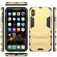 Mobigear Armor Stand Coque iPhone XS Max Coque arrière Rigide Anti-Chocs avec Support Amovible - Or