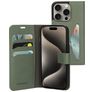 Mobiparts Classic Wallet Housse iPhone 15 Pro Etui Porte-Monnaie - Stone Green