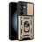 Mobigear Armor Ring Cam Slide Coque Samsung Galaxy S24 FE Coque arrière Rigide Anti-Chocs avec Anneau-Support et Protecteur Lentilles - Or