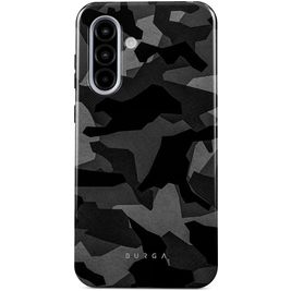 Burga Tough Coque Samsung Galaxy A56 Coque arrière Rigide Anti-Chocs - Night Black Camo