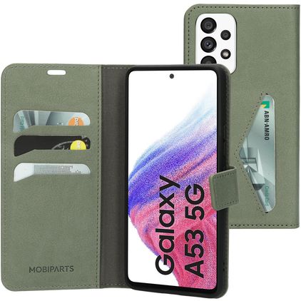 Mobiparts Classic Wallet Housse Samsung Galaxy A53 Etui Porte-Monnaie - Stone Green