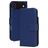 Mobiparts Wallet Housse iPhone Air MagSafe Etui en Cuir Véritable Porte-Monnaie - Bleu