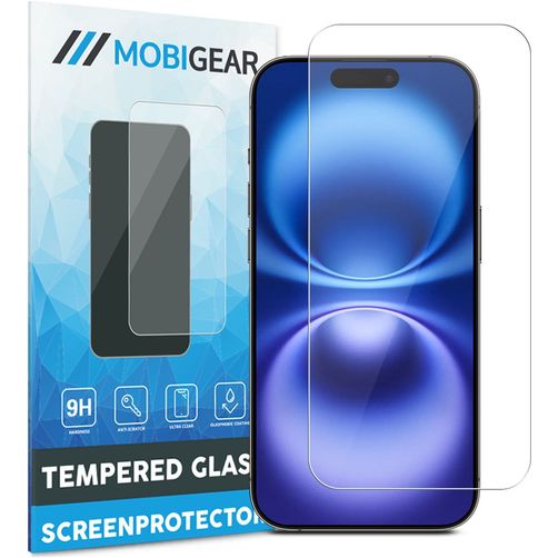 Mobigear iPhone 16 Plus Verre trempé Protection d'écran - Compatible Coque