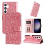Mobigear Sunflower Housse Samsung Galaxy S24 Plus Etui Porte-Monnaie - Rose doré
